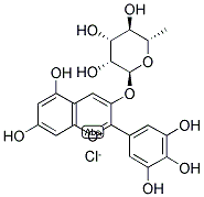 花翠素-3-O-鼠李糖苷氯化物分子式结构图