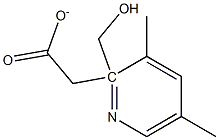 (3,5-二甲基吡啶-2-基)醋酸甲酯分子式结构图