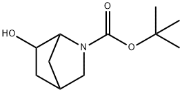 6-羟基-2-氮杂双环[2.2.1]庚烷-2-羧酸叔丁酯分子式结构图