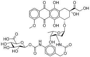 3-N-Carboxylic Acid 1-β-D-Glucuronide-[4-(Methyl)phenyl]carbaMate Ester Doxorubicin分子式结构图