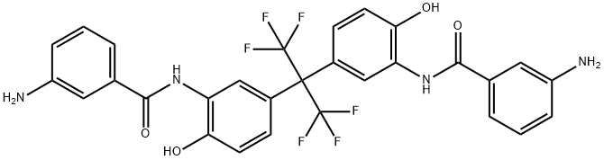 Benzamide, N,N'-[[2,2,2-trifluoro-1-(trifluoromethyl)ethylidene]bis(6-hydroxy-3,1-phenylene)]bis[3-amino-分子式结构图