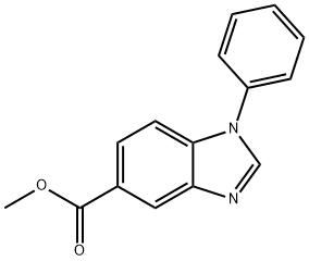 Methyl 1-phenyl-1H-benzo[d]iMidazole-5-carboxylate分子式结构图