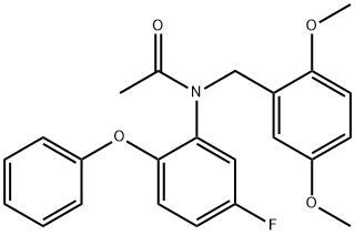 N-(2,5-二甲氧基苄基)-N-(5-氟-2-苯氧基苯基)乙酰胺分子式结构图