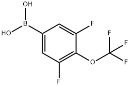 3,5-二氟-4-(三氟甲氧基)苯基硼酸分子式结构图