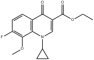 1-环丙基-7-氟-8-甲氧基-4-氧代-1,4-二氢喹啉-3-羧酸乙酯分子式结构图