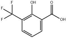 2-羟基-3-（三氟甲基）苯甲酸分子式结构图