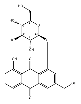 Aloe Emodin 1-Glucoside分子式结构图