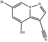 6-溴-4-羟基吡唑并[1,5-A]吡啶-3-甲腈分子式结构图