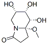 3(2H)-Indolizinone, hexahydro-6,7,8-trihydroxy-8a-methoxy-, (6S,7S,8S,8aS)- (9CI)分子式结构图