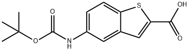 5-{[(叔丁氧基)羰基]氨基}-1-苯并噻吩-2-羧酸分子式结构图