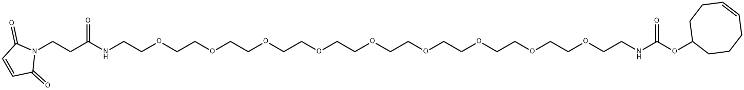 反式环辛烯-九聚乙二醇-马来酰亚胺分子式结构图