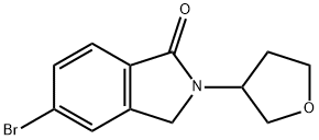 5-溴-2-(四氢呋喃-3-基)异吲哚啉-1-酮分子式结构图