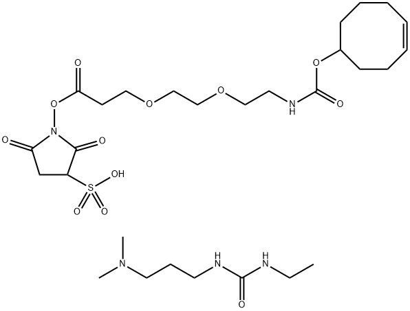 反式环辛烯-二聚乙二醇-磺基-活性酯分子式结构图