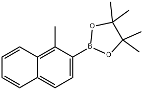 4,4,5,5-四甲基-2-(1-甲基萘-2-基)-1,3,2-二氧硼杂环戊烷分子式结构图