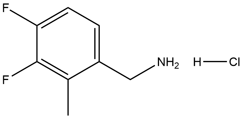 (3,4-二氟-2-甲基苯基)甲胺盐酸盐分子式结构图