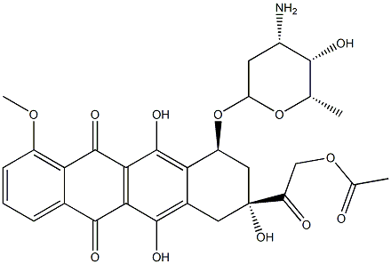 14-O-acetyldoxorubicin分子式结构图