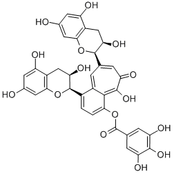 茶黄素-3-没食子酸酯 (TF-3-G)分子式结构图