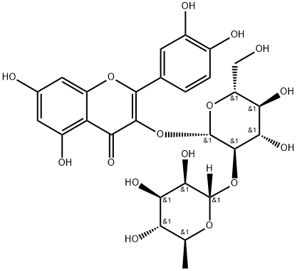 槲皮素-3-O-新橙皮苷分子式结构图