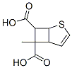 6-Methyl-2-thiabicyclo[3.2.0]hept-3-ene-6,7-dicarboxylic acid分子式结构图