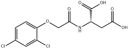 天冬酸,N-((2,4-二氯苯氧基)乙酰基)-,L-分子式结构图