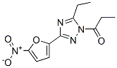 1-[5-Ethyl-3-(5-nitro-2-furanyl)-1H-1,2,4-triazol-1-yl]-1-propanone分子式结构图