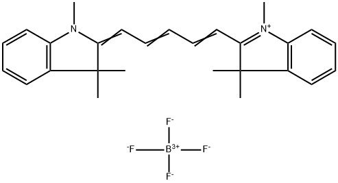 2-[5-(1,3-二氢-1,3,3-三甲基-2H-吲哚-2-亚基)-1,3-戊二烯-1-基]-1,3,3-三甲基-3H-吲哚四氟硼酸盐分子式结构图