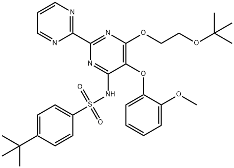 N-[6-(2-tert-Butoxy-ethoxy)-5-(2-Methoxy-phenoxy) -[2,2']bipyriMidinyl-4-yl]-4-tert-butyl-benzenesulfonaMide分子式结构图