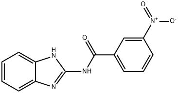 N-(-1H-苯并[D]咪唑-2-基)-3-硝基苯甲酰胺分子式结构图