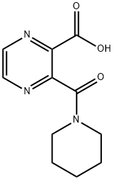 3-(哌啶-1-羰基)吡嗪-2-羧酸分子式结构图