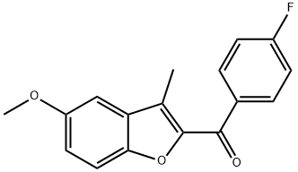 (4-FLUOROPHENYL)(5-METHOXY-3-METHYL-1-BENZOFURAN-2-YL)METHANONE分子式结构图