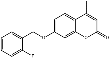 7-[(2-fluorophenyl)methoxy]-4-methylchromen-2-one分子式结构图