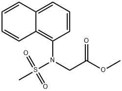 (甲磺酰基-萘-1-基-氨基)-乙酸甲酯分子式结构图