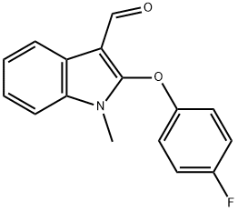 2-(4-氟苯氧基)-1-甲基-1H-吲哚-3-甲醛分子式结构图