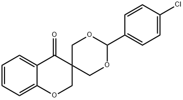 2'-(4-氯苯基)螺[苯并二氢吡喃-3,5'-[1,3]二噁烷]-4-酮分子式结构图