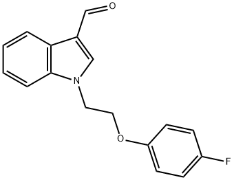 1-(2-(4-氟苯氧基)乙基)-1H-吲哚-3-甲醛分子式结构图