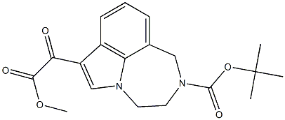 吡咯并[ 3,2,1JK ][ 1,4 ]苯二氮-7(1H)-乙酸,2[(1,1DIMETHYLETHOXY)羰基]-3,4二Α-羰基,甲基分子式结构图