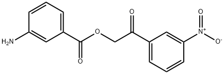 3-氨基苯甲酸[2-氧代-2-(3-硝基苯基)乙基]酯分子式结构图