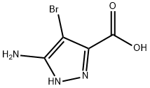 5-氨基-4-溴-2H-吡唑-3-甲酸分子式结构图