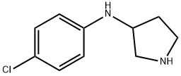 (4-CHLORO-PHENYL)-PYRROLIDIN-3-YL-AMINE分子式结构图