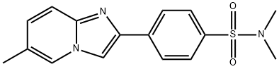 N,N-dimethyl-4-(6-methylimidazo[1,2-a]pyridin-2-yl)benzenesulfonamide分子式结构图