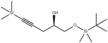 (2R)-1-[[(1,1-DiMethylethyl)diMethylsilyl]oxy]-5-(triMethylsilyl)-4-pentyn-2-ol分子式结构图