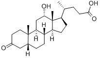 5B-胆烷酸-12A-醇-3-酮-分子式结构图