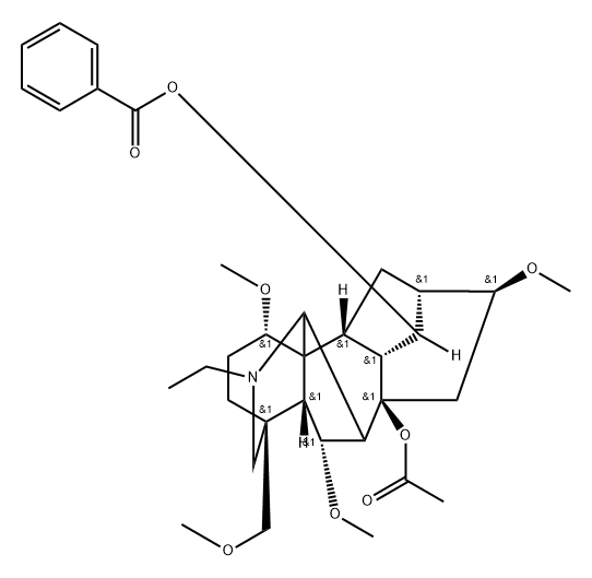 8-acetyl-14-benzoylchasmanine分子式结构图