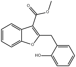 2-[(2-Hydroxyphenyl)methyl]-3-benzofurancarboxylic acid methyl ester分子式结构图