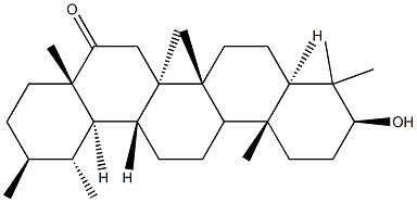 (18α,19α,20β)-3β-Hydroxyursan-16-one分子式结构图