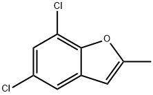 2-Methyl-5,7-dichlorobenzofuran分子式结构图