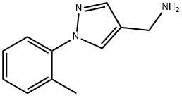 4-(氨基甲基)-1-(2-甲基苯基)吡唑分子式结构图