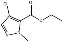 4-氯-1-甲基-1H-吡唑-5-羧酸乙酯分子式结构图