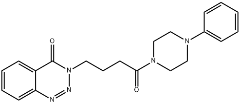 3-(4-oxo-4-(4-phenylpiperazin-1-yl)butyl)benzo[d][1,2,3]triazin-4(3H)-one分子式结构图