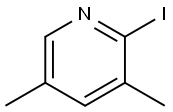 2-碘-3,5-二甲基吡啶分子式结构图